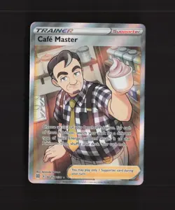 Cafe Master TG25/TG30 Brilliant Stars Full Art Ultra Rare Holo Pokemon Card NM - Image 1