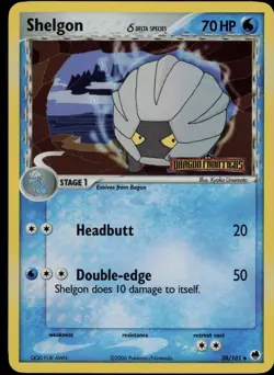 Shelgon - 38/101 - Pokemon Card Ex Dragon Frontiers Reverse Holo Uncommon - NM - Image 1