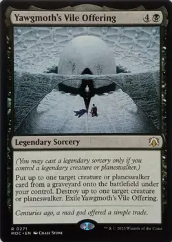0271 YAWGMOTH'S VILE OFFERING RARE MARCH OF THE MACHINE COMMANDER MTG CARD - Image 1