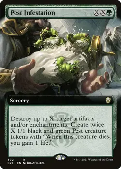 MTG C21 NM Extended Art Pest Infestation - Image 1