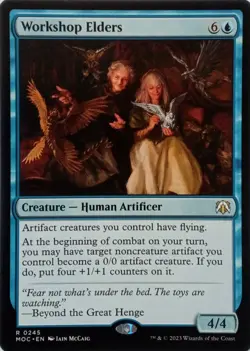 0245 WORKSHOP ELDERS RARE MARCH OF THE MACHINE COMMANDER MTG CARD - Image 1