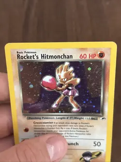 Rockets Hitmonchan Gym Heroes Trading Card 11/132 - Image 3