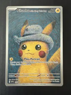 Van Gogh Pikachu With Grey Felt Hat SVP 2023 Pokemon Promo Card Unsealed NM - Image 1
