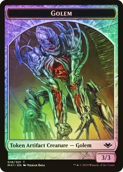 Golem Token FOIL - 018/021 - Modern Horizons MH1 MTG - Image 1