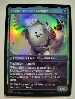 Doric Nature's Warden/Doric Owlbear Avenger Foil Secret L'air NM ENG MTG - Image 2