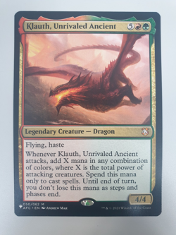Magic the Gathering MtG Klauth Unrivaled Ancient NM - Image 1