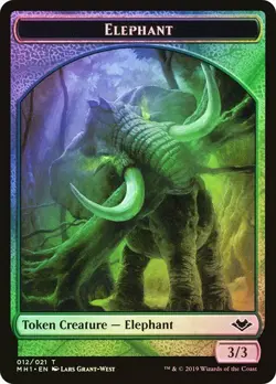 Elephant Token FOIL - 012/021 - Modern Horizons MH1 MTG - Image 1