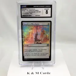 MTG - Dominaria Remastered - Swords to Plowshares - Foil - #031 - Graded CGC 8 - Image 1