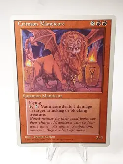 MTG - 4th Edition - Crimson Manticore - Rare - Lightly Played - Image 1