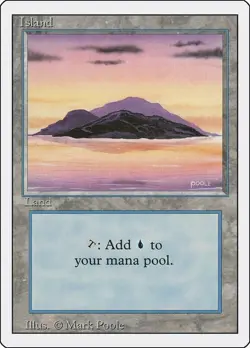 MTG - 3rd Edition - Revised - Island #287 - Common - LP+ NM - Image 1