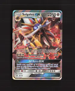 Solgaleo GX 89/149 Sun & Moon Ultra Rare Holo Pokemon Card LP - Image 1