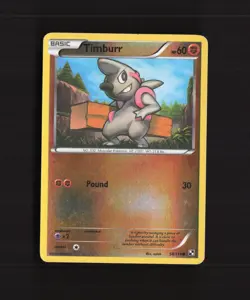 Timburr 58/114 Black & White Reverse Holo Pokemon Card MP - Image 1