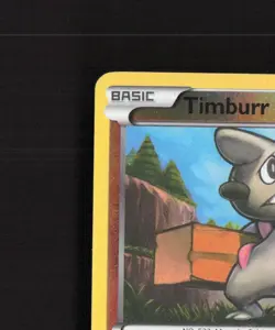 Timburr 58/114 Black & White Reverse Holo Pokemon Card MP - Image 3