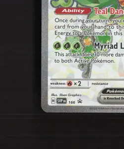 Teal Mask Ogerpon ex SVP166 Full Art Black Star Promo Holo Pokemon Card NM - Image 5