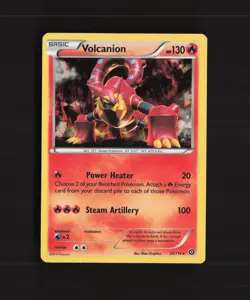 Volcanion 25/114 Steam Siege Cracked Ice Holo Holo Pokemon Card MP - Image 1