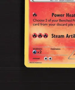 Volcanion 25/114 Steam Siege Cracked Ice Holo Holo Pokemon Card MP - Image 5