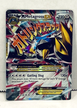 Pokemon TCG Shiny Mega Metagross EX XY35 Holo-Foil 2014 promo black star single - Image 1