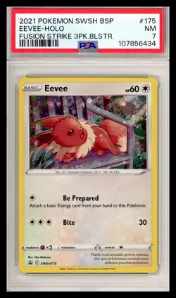 2021 Pokemon Fusion Strike Eevee Promo #175 PSA 7 - Image 1