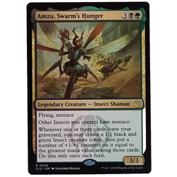 Amzu, Swarm's Hunger CLU MTG M/NM Rare Multi-color Legendary Creature Insect TCG - Image 1