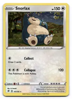 Snorlax NM Cosmos Holo 141/192 Rebel Clash Pokemon TCG Holo - Image 1