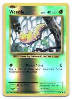 Weedle LP 5/108 Evolutions Pokemon TCG Reverse Holo - Image 1