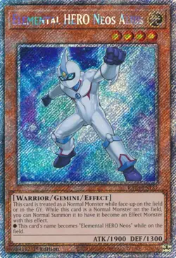 Elemental HERO Neos Alius RA03-EN184 Platinum Secret Rare 1st Edition Yugioh - Image 1