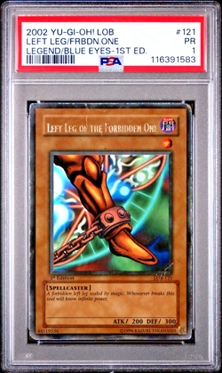 PSA 1 1ST EDITION LOB-121 Left Leg of the Forbidden One Exodia Ultra Rare Yugioh - Image 1