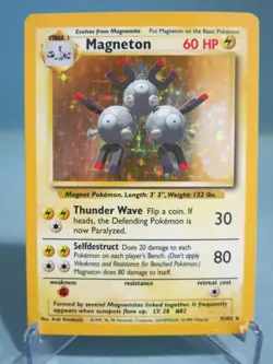 Magneton 9/102 Holo Rare Base Set Pokemon Card WOTC - Very Good / Lightly Played - Image 1