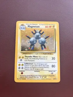 Magneton 9/102 Holo Rare Base Set Pokemon Card WOTC - Very Good / Lightly Played - Image 1