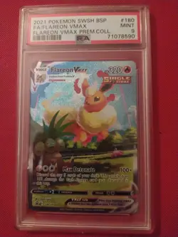 PSA 9 Flareon VMAX SWSH180 Graded Pokemon Card Alternate Art Promo Holo - Image 1