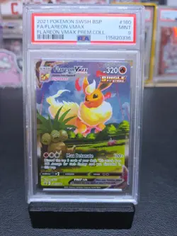 PSA 9 Flareon VMAX SWSH180 Graded Pokemon Card Alternate Art Promo Holo - Image 1