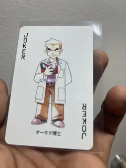 Pokemon Professor Oak Joker Green Venusaur Deck Playing Card Poker Nintendo - Image 1