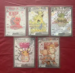 Pokemon Ex Full Art Shiny 5 Card Lot Arcanine Tyranitar NM Tera Crown Fates - Image 1
