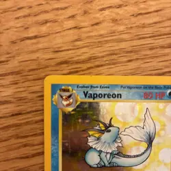 Vaporeon 12/64 Jungle Unlimited Rare Holo Vintage WOTC 1999 Pokemon Card LP / MP - Image 2
