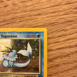 Vaporeon 12/64 Jungle Unlimited Rare Holo Vintage WOTC 1999 Pokemon Card LP / MP - Image 3