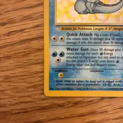 Vaporeon 12/64 Jungle Unlimited Rare Holo Vintage WOTC 1999 Pokemon Card LP / MP - Image 5