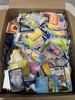 Pokemon Cards Bulk Lot Huge Box Full Of Modern Bulk Pokemon Cards 15lbs Of Cards - Image 1