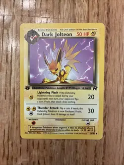 Dark Jolteon Team Rocket #38/82 1st Edition Non Holo Pokemon Card T1-310 - Image 1