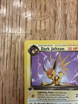 Dark Jolteon Team Rocket #38/82 1st Edition Non Holo Pokemon Card T1-310 - Image 2