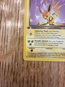 Dark Jolteon Team Rocket #38/82 1st Edition Non Holo Pokemon Card T1-310 - Image 5