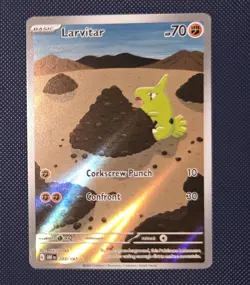 Larvitar 203/197 Illustration Rare Obsideon Flames Pokemon TCG Card Near Mint - Image 1