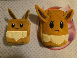 Eevee Plush Deck Box + Eevee Card Sleeves From Prismatic Evolutions SPC - Image 2