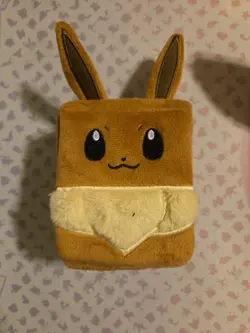 Eevee Plush Deck Box + Eevee Card Sleeves From Prismatic Evolutions SPC - Image 3