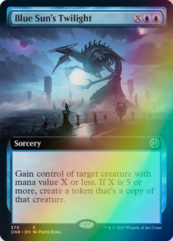 MTG - Blue Sun's Twilight - Foil Extended Art - ONE 379 - Phyrexia AWBO - Rare - Image 1