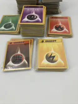 Pokemon Base Set Energy Card Unlimtied Lot of 525+ Cards 1999 Wotc NM to LP - Image 2