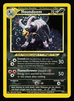Houndoom 4/75 Holo Rare Neo Discovery Pokemon Card - Image 1