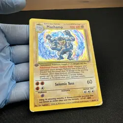 Pokemon TCG Machamp Holo Card Base Set 8/102 MP - Image 2