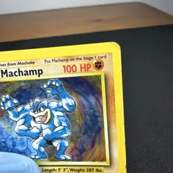 Pokemon TCG Machamp Holo Card Base Set 8/102 MP - Image 3