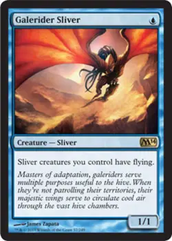 Magic 2014 Galerider Sliver - Foil x1 Moderate Play, English Magic Mtg M:tG - Image 1