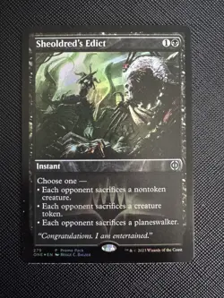 MTG - Sheoldred's Edict FOIL x1 Promo Pack: Phyrexia: All Will Be One - Image 1